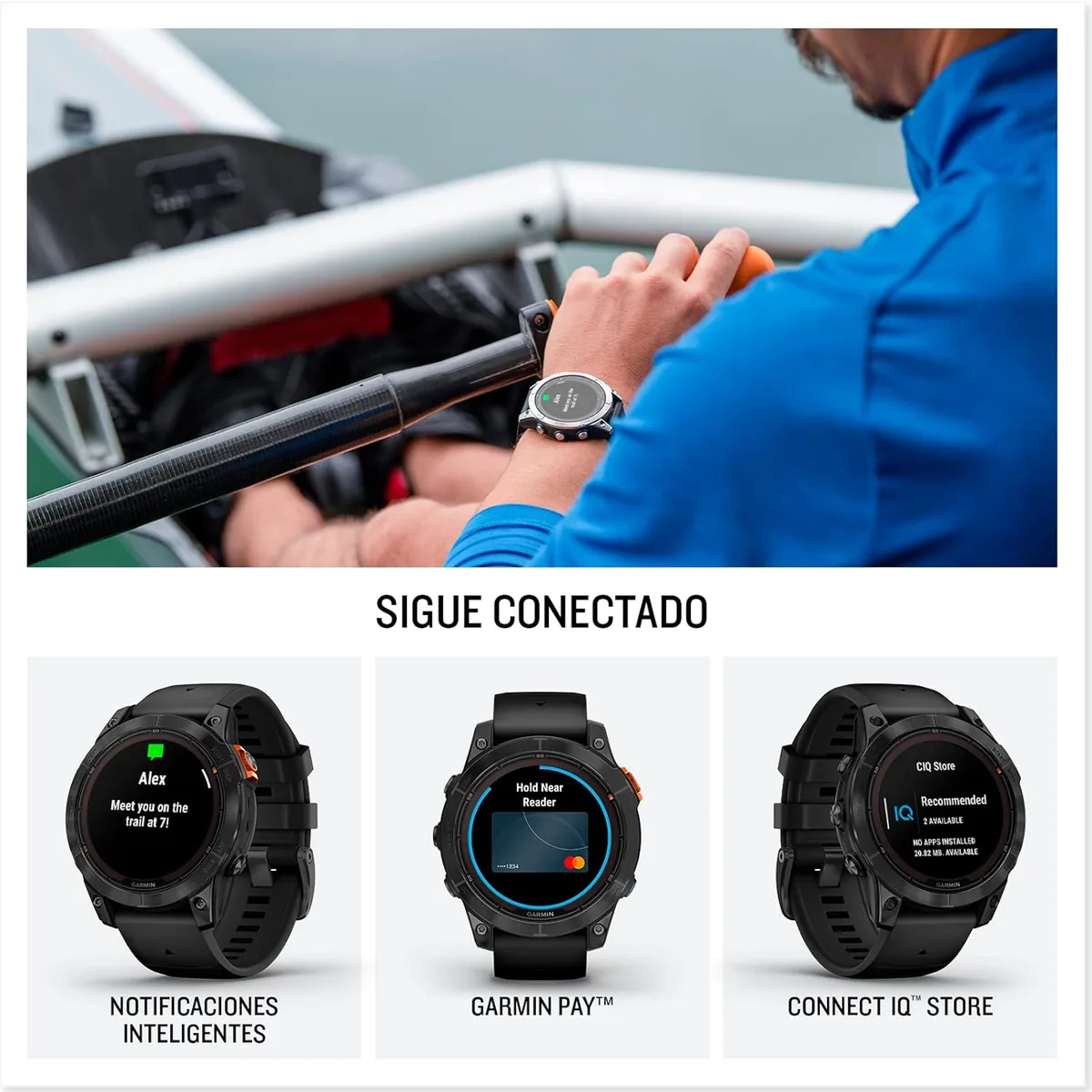 Vista 4 de Garmin fēnix 7 Pro Solar (47 mm)